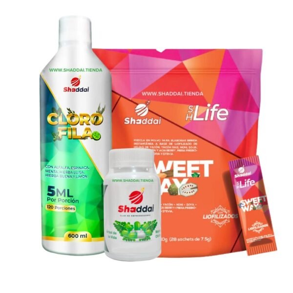 Pack Anti Diabetes: Sweet Way + Clorofila + Moringa Capsulas