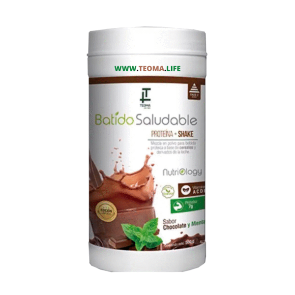 BATIDO SALUDABLE Chocolate y Menta Frasco de 500 gramos - Imagen 2